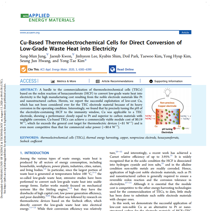 [107] ACS Appl. Energy Mater., 2020, 3, 6383-6390