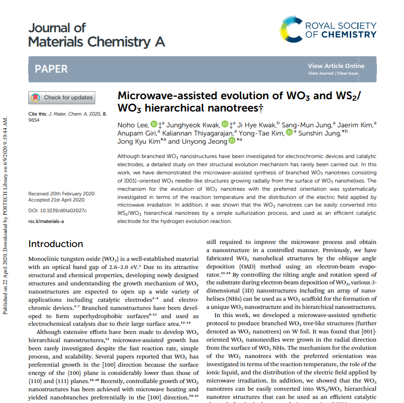 [106] J. Mater. Chem. A., 2020, 8, 9654-9660