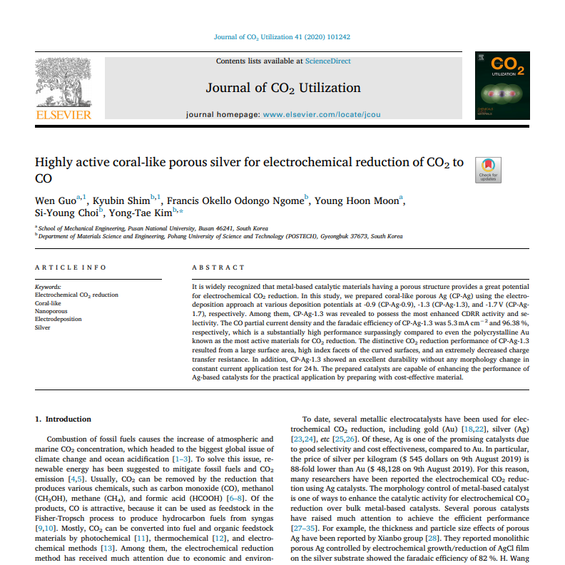 [110] J. CO2. Util., 2020, 41, 101242