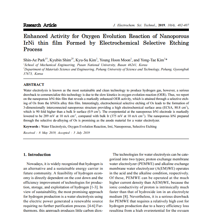 [101] J. Electrochem. Sci. Tech., 2019, 10, 402-407