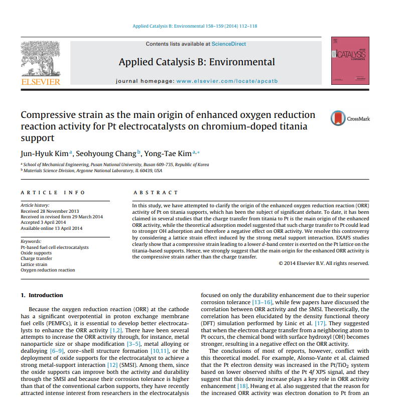 [57] Appl. Catal. B-Environ., 2014, 158, 112-118